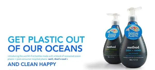 Une bouteille en plastique recyclé des océans