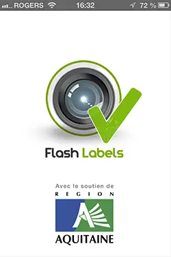Application pour iPhone Flash Labels