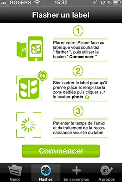 Application pour iPhone Flash Labels