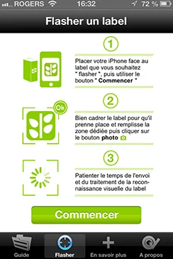 Application pour iPhone Flash Labels