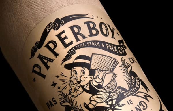 Une bouteille de vin en papier nommée « Paperboy» 