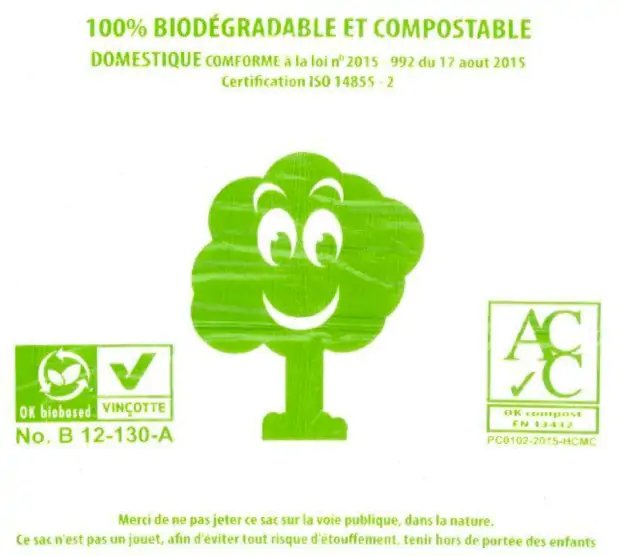 De faux sacs biosourcés et compostables