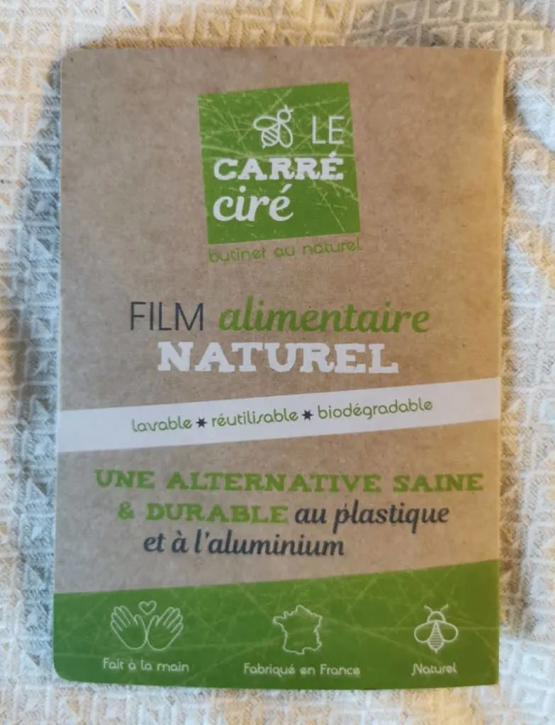 Film alimentaire naturel "Le carré ciré" - Recto
