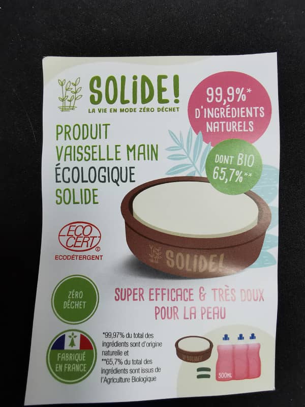 Etiquette produit recto